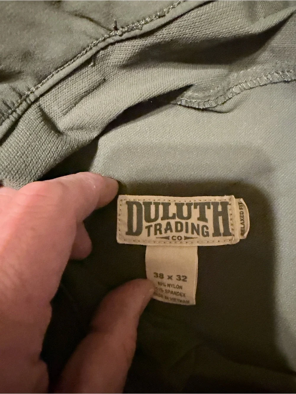 Duluth Trading Co Dark Olive Tech Cargo Pants - Picture 2 of 3